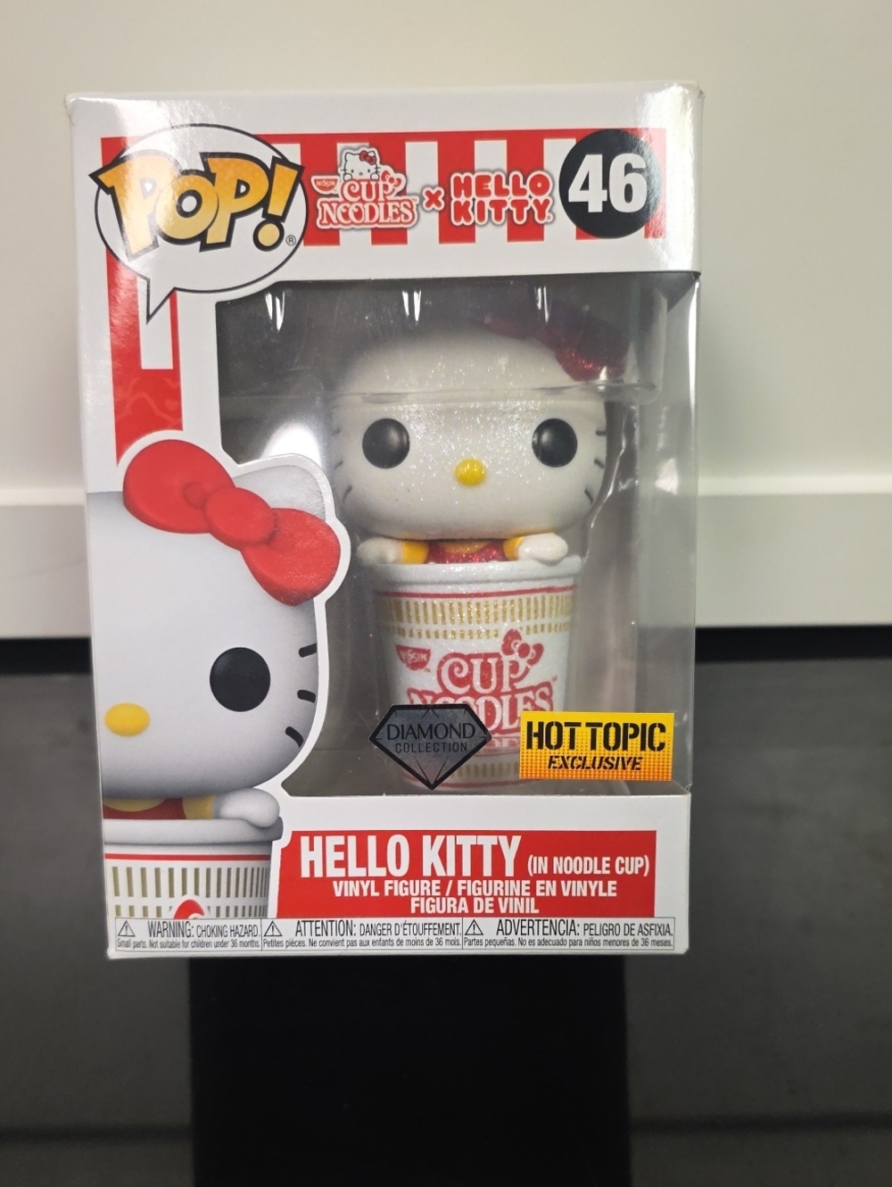 Funko Pop Hello Kitty Cup Noodles 46 Diamond Hot Topic Exclusive New